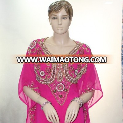 Abaya hand work embroidered maxi/ muslim dress kaftan/ abaya /