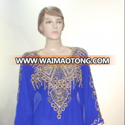 Abaya hand work embroidered maxi/ muslim dress kaftan/ abaya /